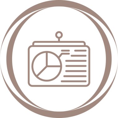 Sunum. Web simgesi basit illüstrasyon