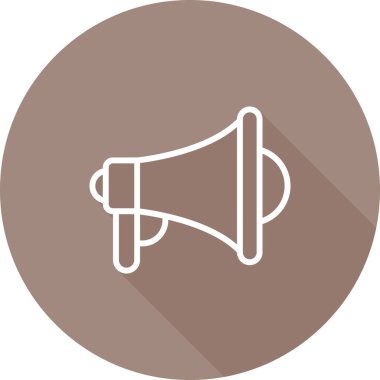 Megafon. Web simgesi basit illüstrasyon