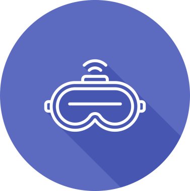 vr kulaklık simgesi, web basit illüstrasyon