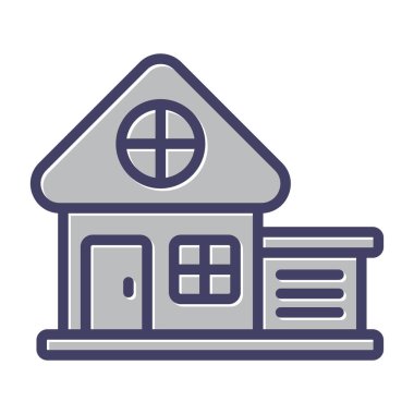 ev web simgesi, basit vektör illüstrasyonu