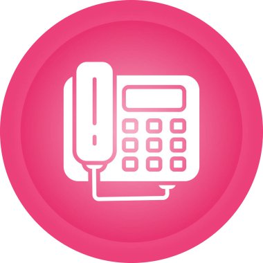 Telefon web simgesi, basit vektör illüstrasyonu