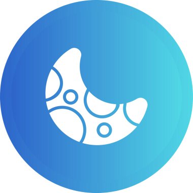 Beyaz arkaplanda ay vektör simgesi, gece simgesi 