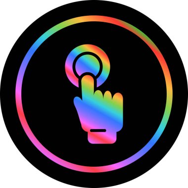 Web simgesine bas, basit illüstrasyon