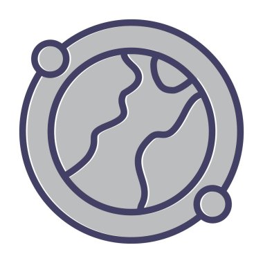 Earth icon, vector illustration simple design