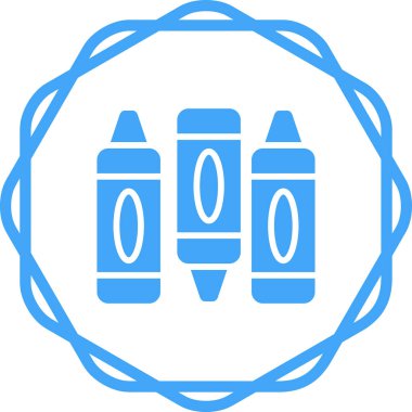 Pastel boya ikonu, vektör illüstrasyonu basit tasarım