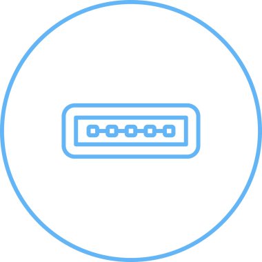 usb port simgesi, vektör illüstrasyonu basit tasarım