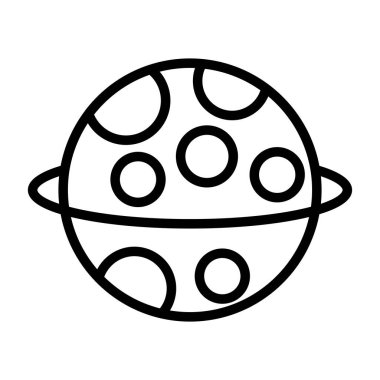 Gezegen web simgesi vektör illüstrasyonu 