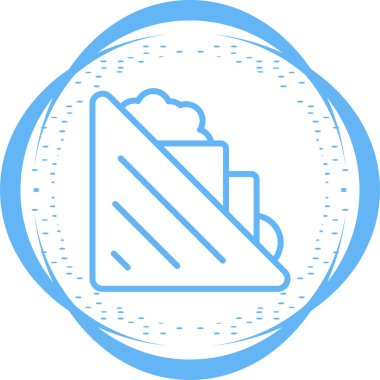 sandviç gıda simgesi, vektör illüstrasyon