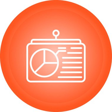 Sunum. Web simgesi basit illüstrasyon