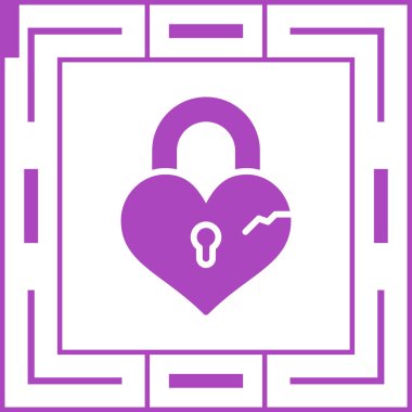 asma kilit simgesi, vektör illüstrasyonu basit tasarım