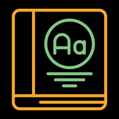 Sözlük web simgesi, basit vektör illüstrasyonu