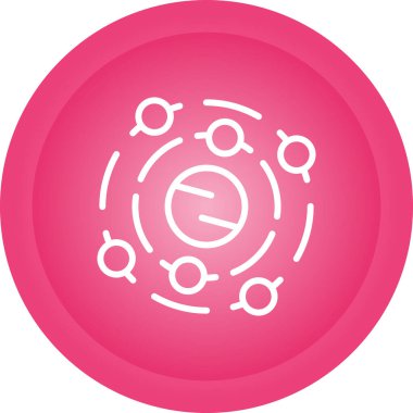 Güneş Sistemi simgesi vektör illüstrasyonu 