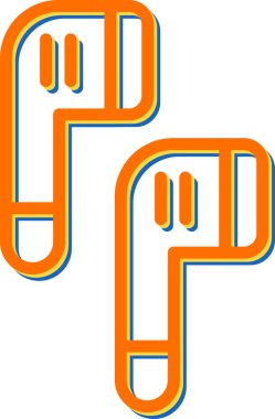 Kulaklıklar. Web simgesi basit illüstrasyon