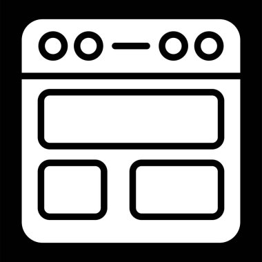 tarayıcı web simgesi, vektör illüstrasyonu 