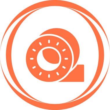 Koli bandı. Web simgesi basit donut çizimi