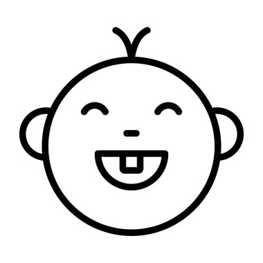 Bebek Diş ikonu, vektör illüstrasyonu 