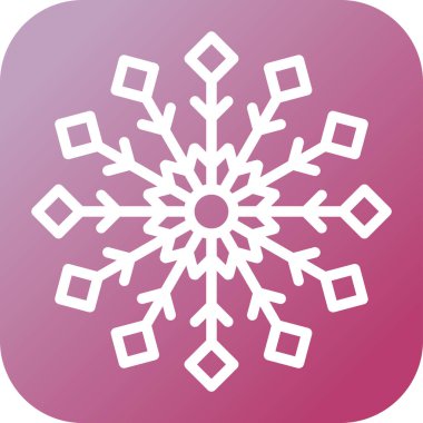 Kar Tanesi Ağı simgesi. Basit resimleme