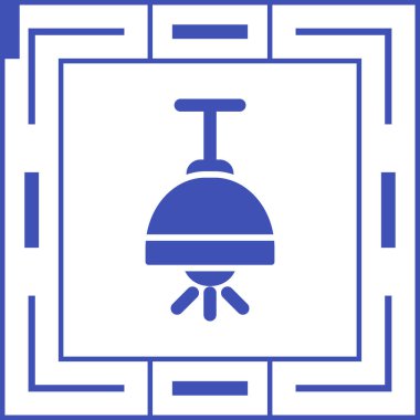 tavan lambası web simgesi, basit vektör illüstrasyonu