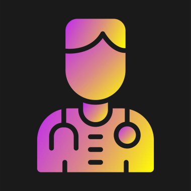 doktor simgesi, vektör illüstrasyonu basit tasarım