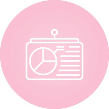 Sunum. Web simgesi basit illüstrasyon