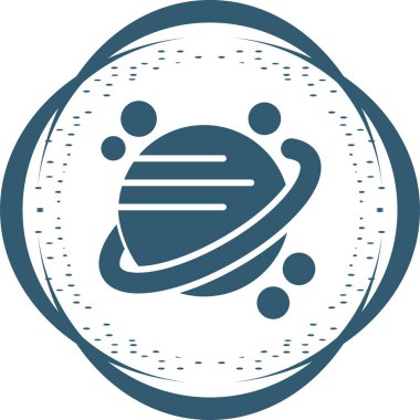 Gezegen web simgesi vektör illüstrasyonu 