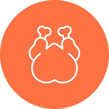 Tavuk simgesinin vektör illüstrasyonu 