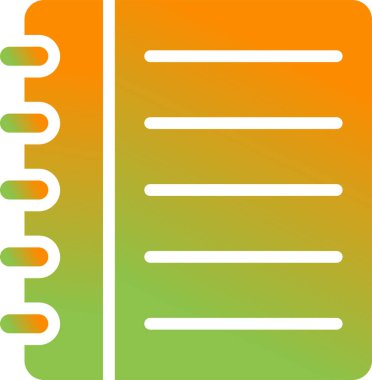 Ders kitabı simgesi, vektör illüstrasyonu basit tasarım