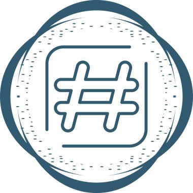 hashtag web simgesi, basit vektör illüstrasyonu