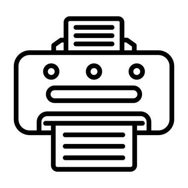 Yazıcı. Web simgesi basit illüstrasyon