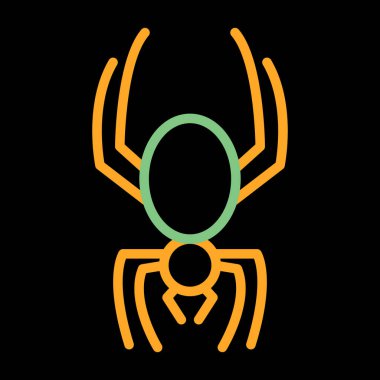 Örümcek ağı simgesi, vektör illüstrasyonu 