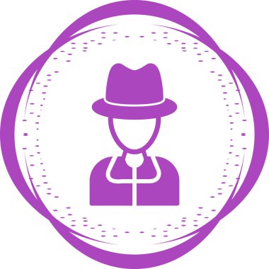 Casusluk simgesinin basit doğrusal çizimi