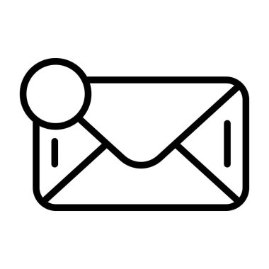 Zarf simgesi, bildirim konsepti. Web simgesi basit illüstrasyon