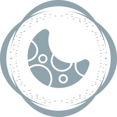 Beyaz arkaplanda ay vektör simgesi, gece simgesi 