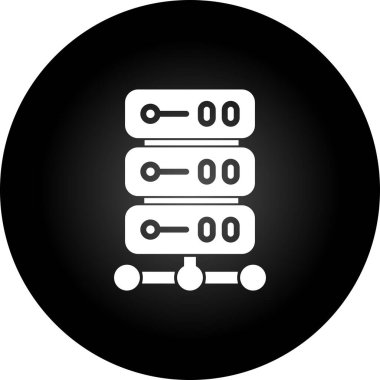 veritabanı simgesi, vektör illüstrasyonu basit tasarım