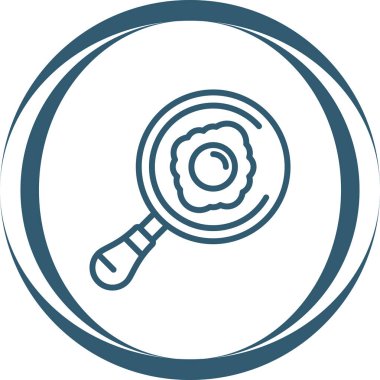 Kızarmış yumurta ağı ikon vektör illüstrasyonu