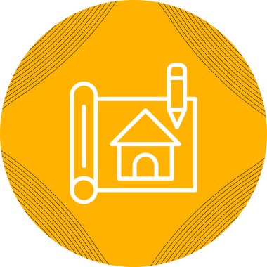 Ev Tasarımı simgesi, vektör illüstrasyonu