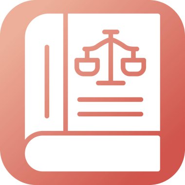 Hukuk kitabı simgesi, vektör illüstrasyonu basit tasarım