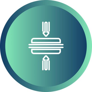 Yatay Birleştirme çizgi simgesi, düz sembol tasarımı. Bu basit element çizimi web ve mobil UI / UX için kullanılabilir.