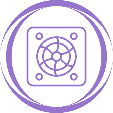 Soğutma hayran simgesi, vektör illüstrasyonu