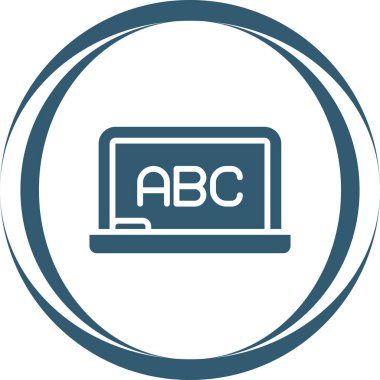 Whiteboard simgesinin vektör illüstrasyonu