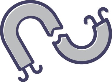 Kırık Kablo web simgesi, basit illüstrasyon 