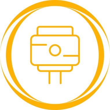 Magsafe simgesinin basit doğrusal resmi