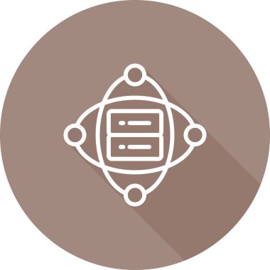 Küme Sunucusu vektör çizgisi simgesi