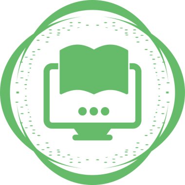 Bilgisayar El Kitabı simgesi, vektör illüstrasyonu basit tasarım