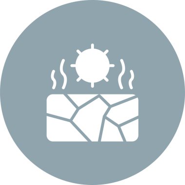 Kuraklık kavramı simgesinin web illüstrasyonu