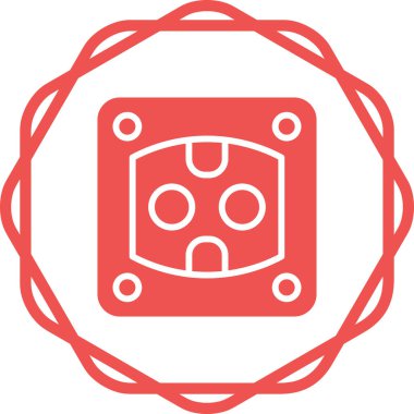 Soket simgesi tasarımı, vektör illüstrasyonu