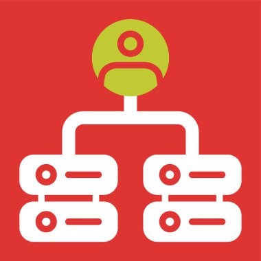 Sunucu simgesi, vektör illüstrasyonu basit tasarım