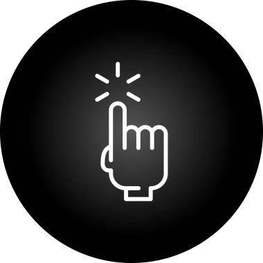 Beyaz Arkaplanda İmleç Simgesi İzole Edildi 