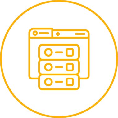 sunucu simgesi, vektör illüstrasyonu basit tasarım