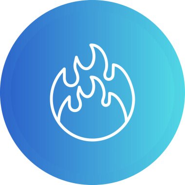 Yangın. Web simgesi basit illüstrasyon